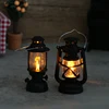 6cm Mini Led Retro Glowing Pony Lantern Simulation Cande Light Oil Lamp Mini Kerosene Lantern Doll House Decor Scene Ornaments 5