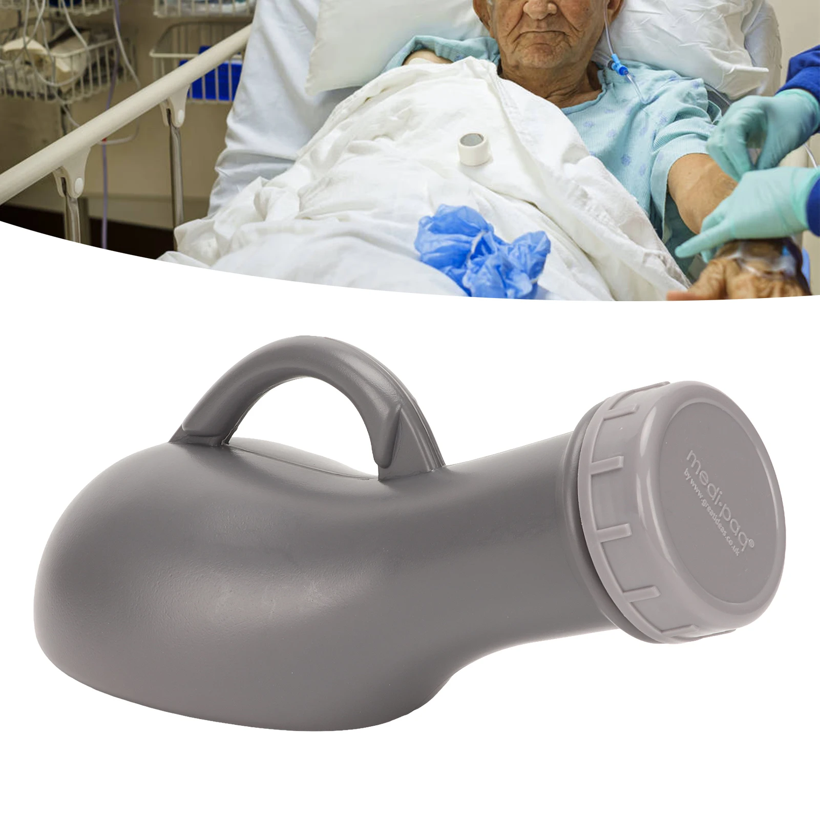 Portable Urinal Bottle Urinal Bottle Non Leak Tight Installation Durable Plastic 1200ml Wear Resistant for Travel for Disabled
