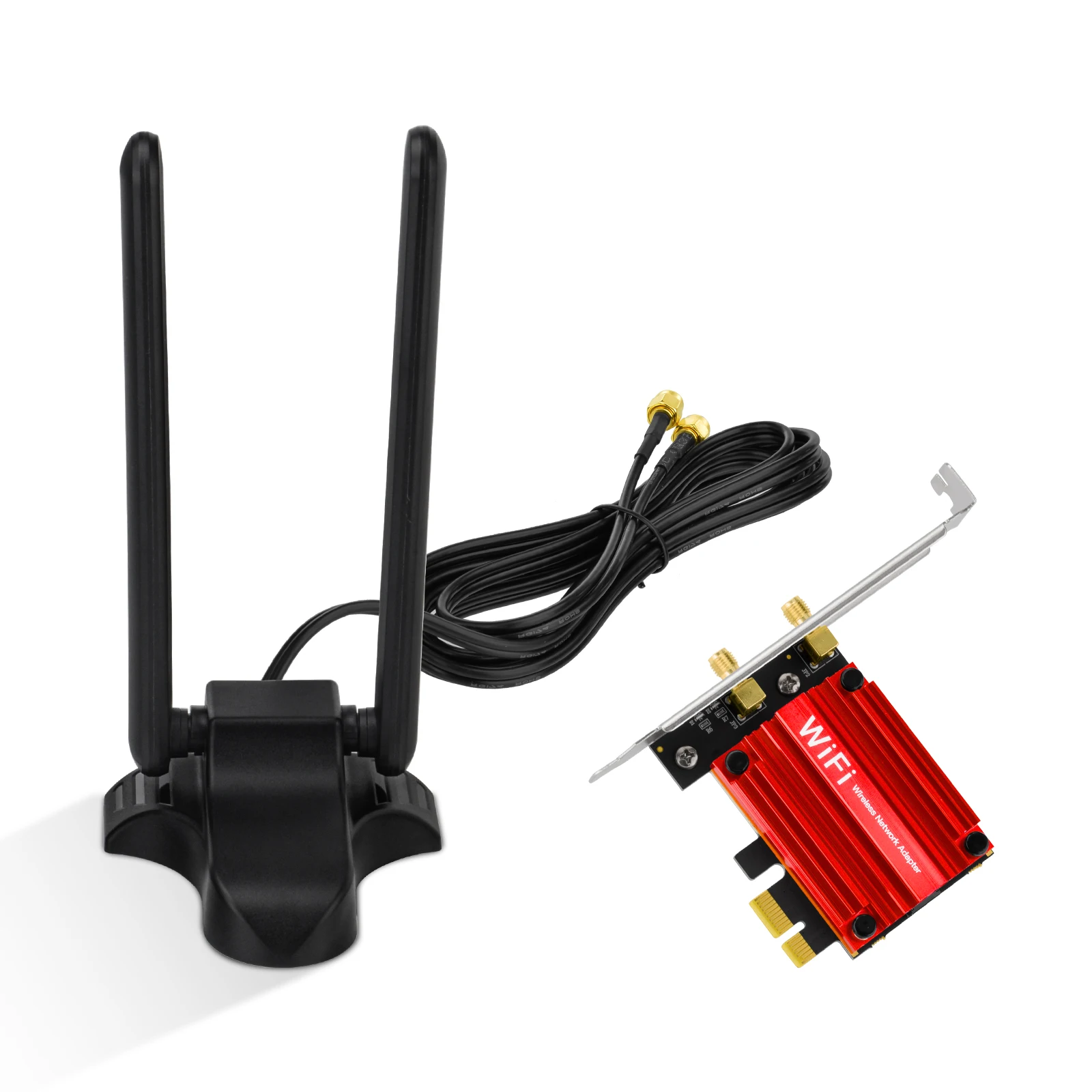 WiFi 6E PCIe Card for Desktop PC with Tri Band Wireless Adapter