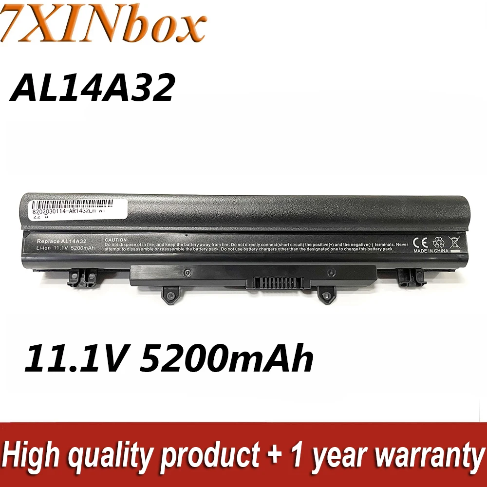 7Xinbox Al14A32 11.1V 5200Mah Batteria Del Computer Portatile Per Acer Aspire E14 E15 E5 V3-472 V3-572 E5-531 E5-411 E5-421 E5-511G E5-571 Serie