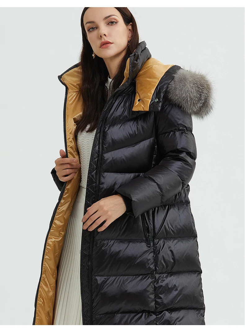 winter and autumn women coat jackets fashion  fur long puffer coat womens