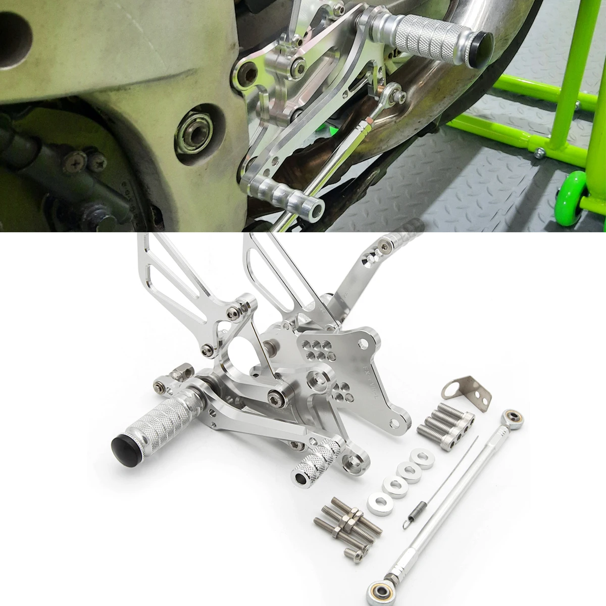 CNC 調整式 HONDA VFR400 NC30 RVF400 NC35 バックステップ　黒