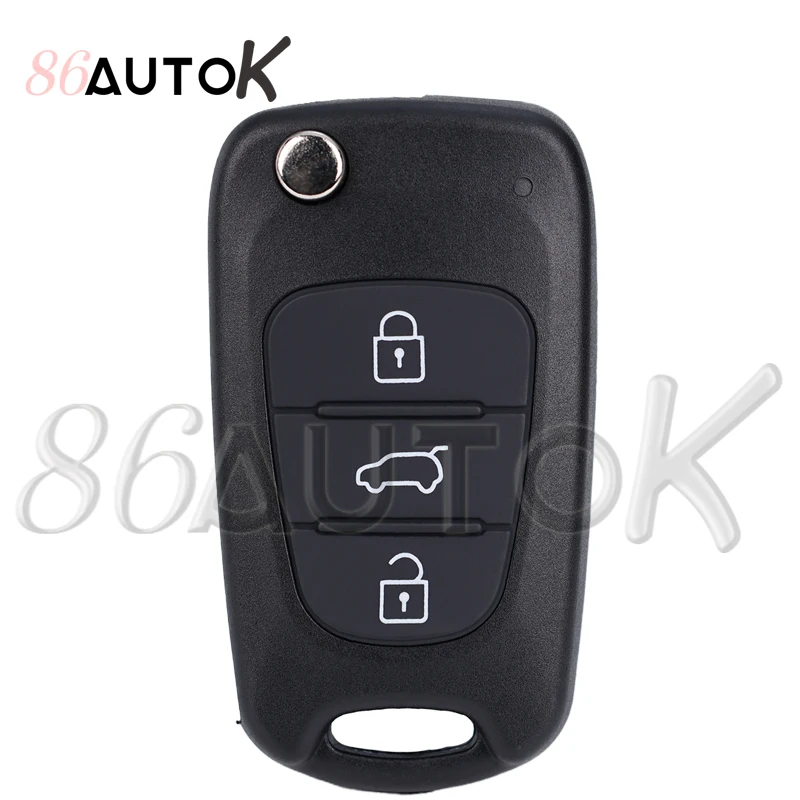 For Hyundai Replacement Remote Car Key Shell Car Flip Key Folding Key Case for Kia Picanto Ceed Cerato Sportage K2 K5 Rio 3