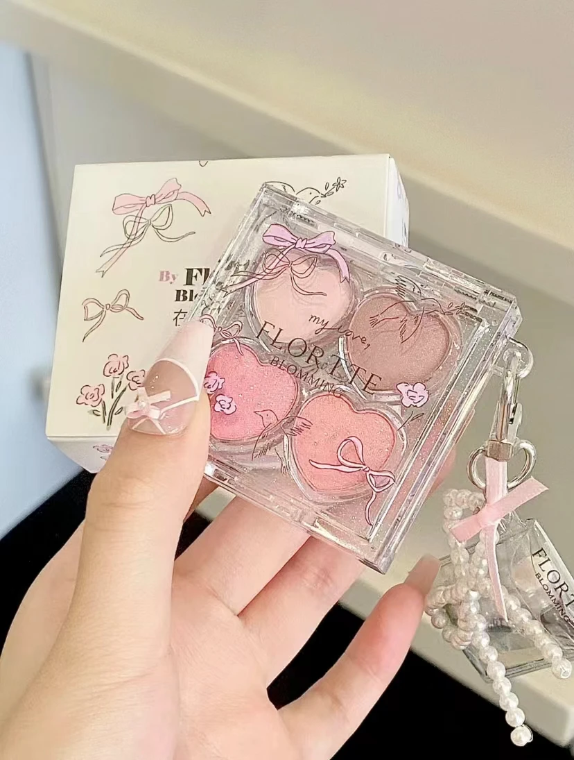 FLORTTE Love Series Eyeshadow 4-color Matte Powder Fine Shimmer