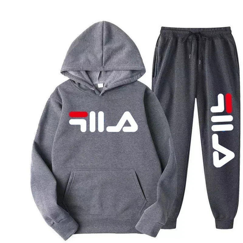 2 Pieces Sets Tracksuit Hooded Sweatshirt +Drawstring Pants Male Sport Hoodies Running Sportswear Men Women Brand Autumn Winter sports suit