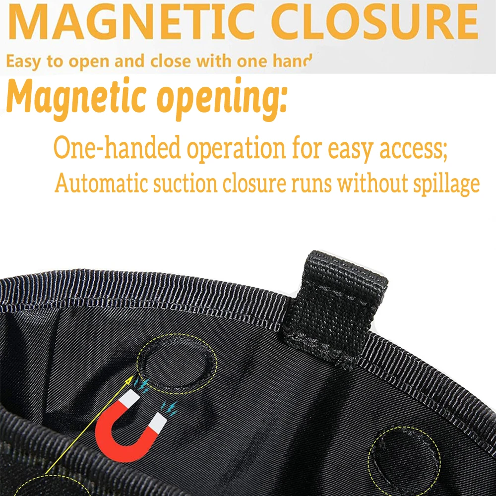 Magnetic opening Dogs Training Pack Pouch Food Bag Pocket Snack Reward Waist Bag Outdoor Feeder Puppy Portable Dog Training Ba 3