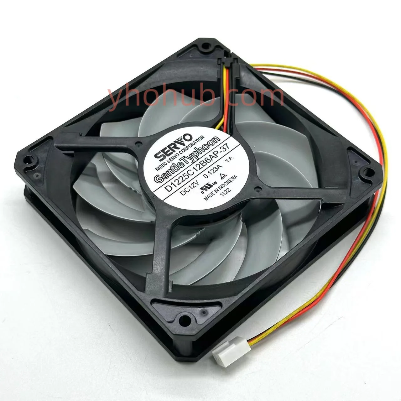 servo-d1225c12b6ap-37-dc-12v-0123a-120x120x25mm-3-wire-server-cooling-fan