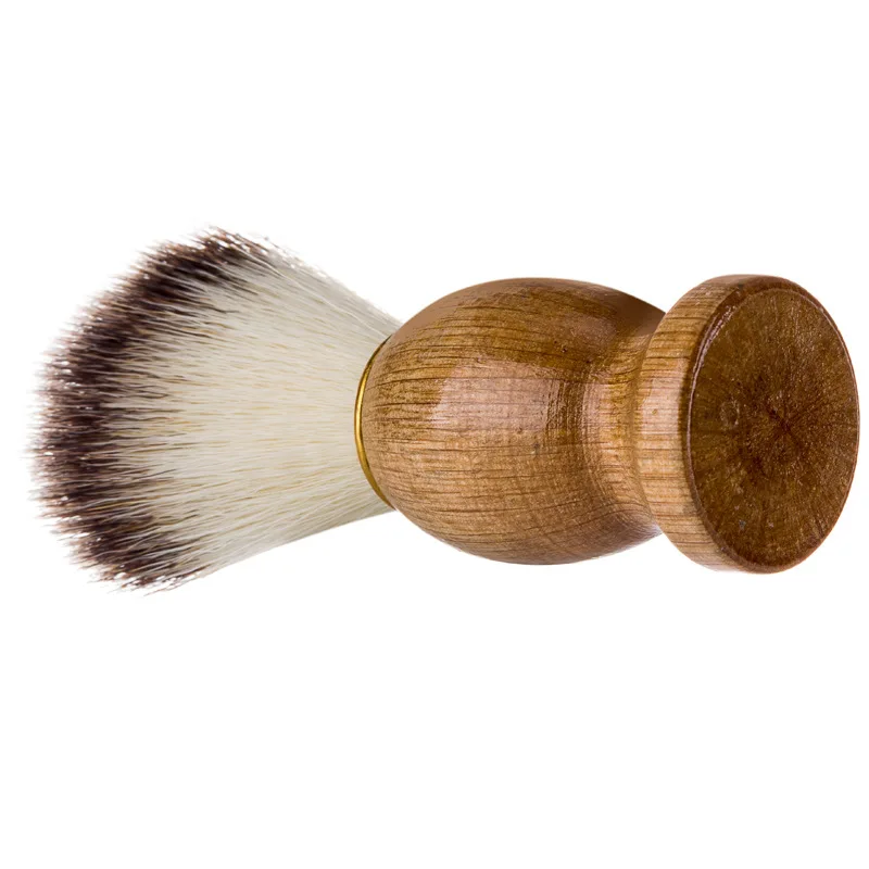 K025 Men Shaving Beard Brush Salon Men Facial Beard Cleaning Appliance Shave Tool Razor Brush With Wood Handle For Men