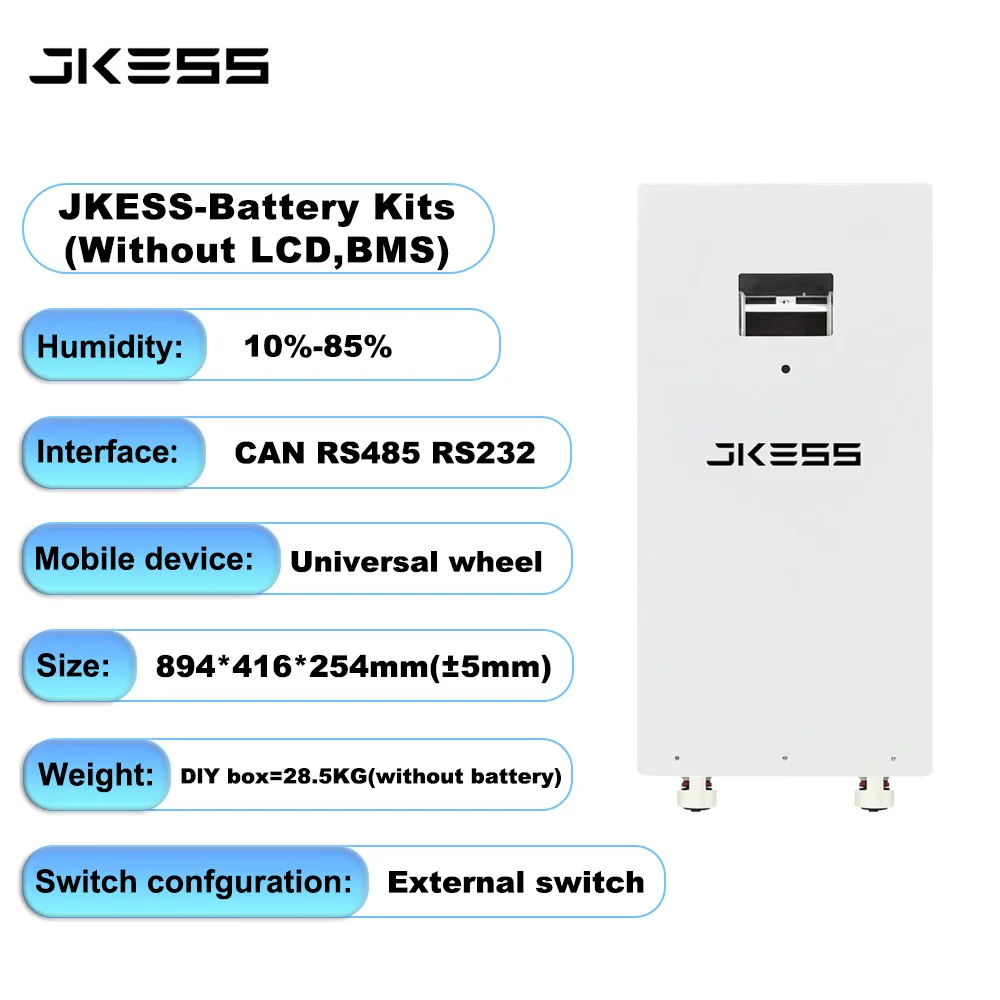 JKESS DIY Wheel Design Battery Box for 280AH-320AH LiFePO4, DIY Solar Energy Storage, Poland Warehouse Delivery, No Battery