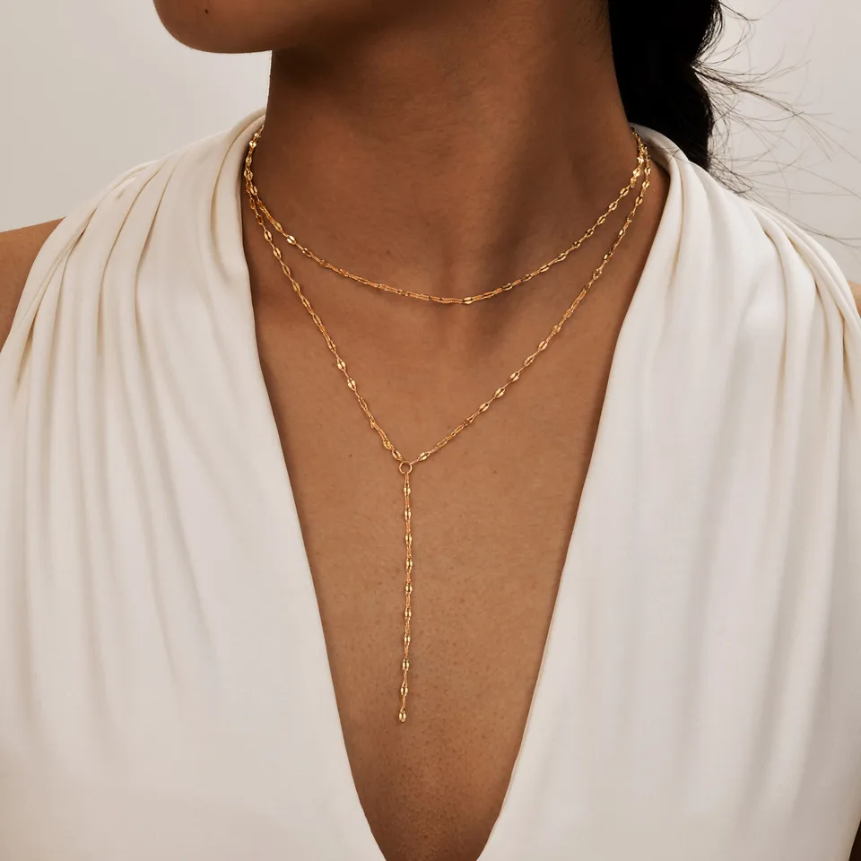 Collana Donna Bronzo Dorato Unoaerre 1516 catena corda multifilo