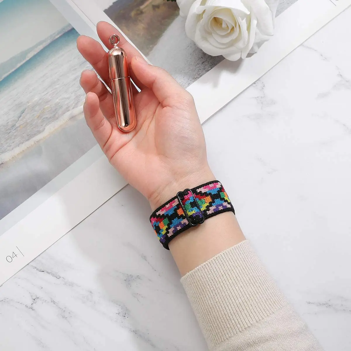 Adjustable Elastic Nylon Strap for Smartwatch - Breathable and Durable Bracelet Band