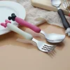 Fun and Creative Cartoon-Shaped Stainless Steel Cutlery Set for Kids Children's Training Fork & Spoon for Baby's Early Learning 4