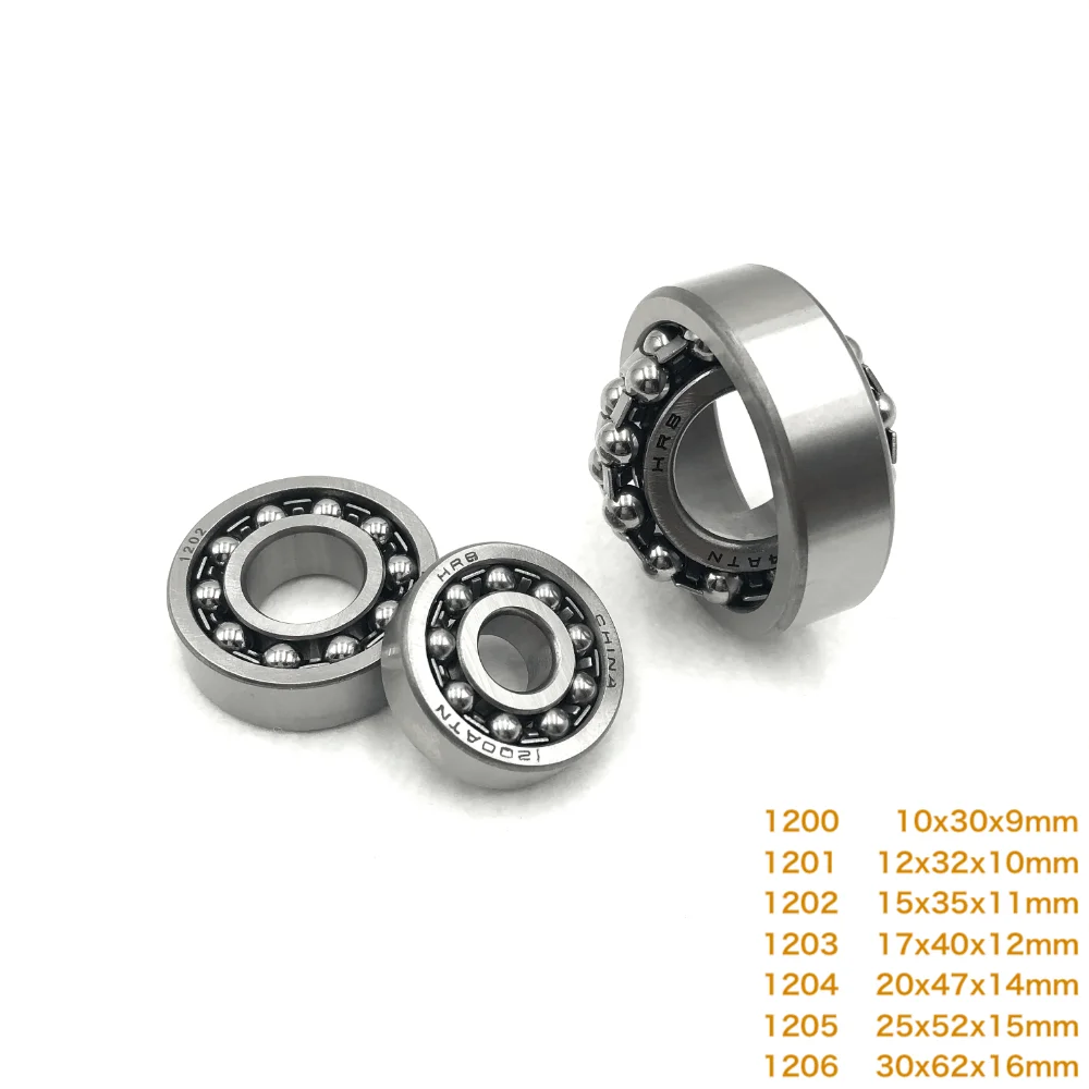 

2-10pcs/Lot 1200 / 1201 / 1202 / 1203 / 1204 / 1205 / 1206 Self-aligning Ball Bearings Cylindrical Bore Double Row