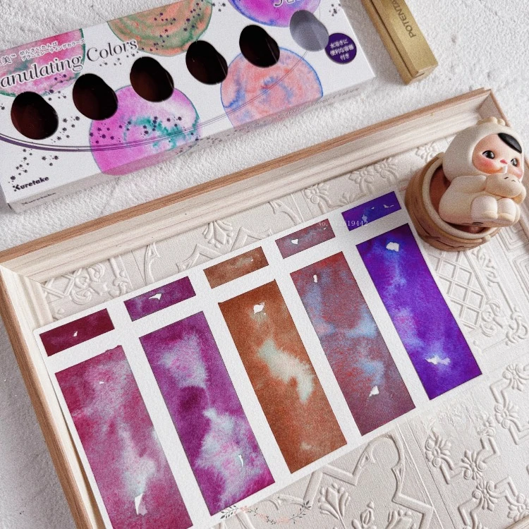 5 colors/sets of layered color solid watercolor pigments  Art college students outdoor sketch portable painting pigments sets