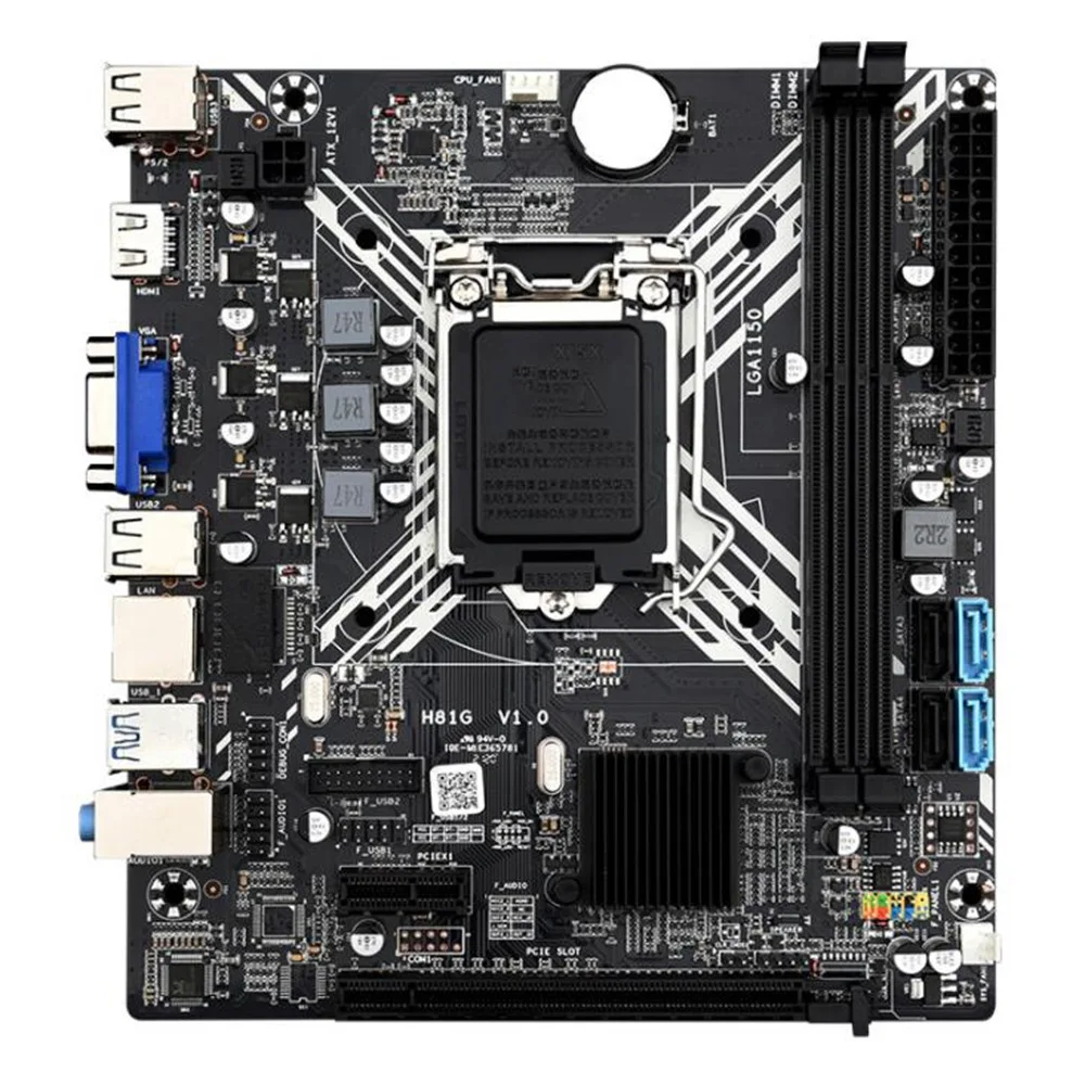 

Материнская плата H81G для компьютера, с поддержкой Intel Core Celeron/Pentium E3 V3 LGA1150, полный комплект игровых материнских плат
