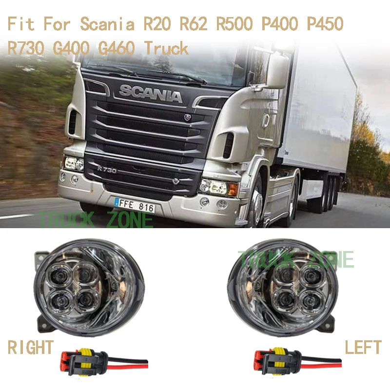 

ONE PAIR LED FOG LIGHT FOR SCANIA P G R T SERIES LED DAYTIME RUNNING LAMP DTRL DRIVER SIDE LH RH SCA392 / SCA393 1931614/1931613