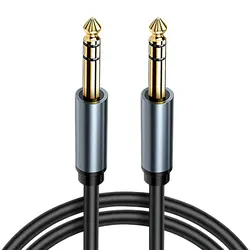 Premium 1/4 Inch TRS Stereo Instrument Cable - Professional Audio Connection for Guitar, Bass, Amplifier, and Keyboard (Stereo)