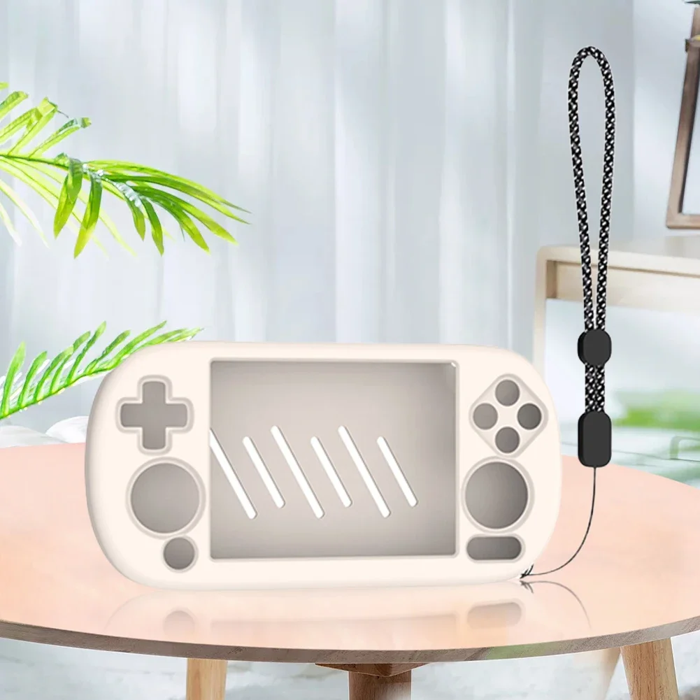 Silicone Protective Cover Shockproof Protector Shell Sleeve Anti-Scratch Soft Skin Cover Case with Lanyard for ANBERNIC RG40XX H