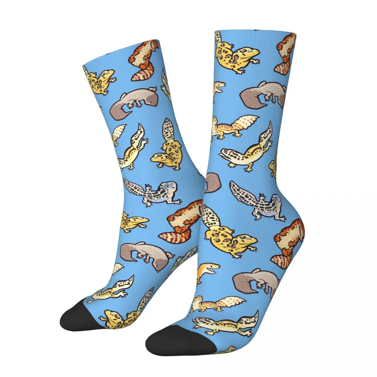 

Chub Geckos In Blue Socks Harajuku High Quality Stockings All Season Long Socks Accessories for Man's Woman's Gifts