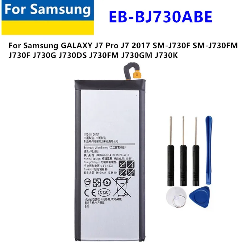 EB-BJ730ABE-Bateria-do-telefone-para-Samsung-Galaxy-J7-Pro-J7-2017-SM ...