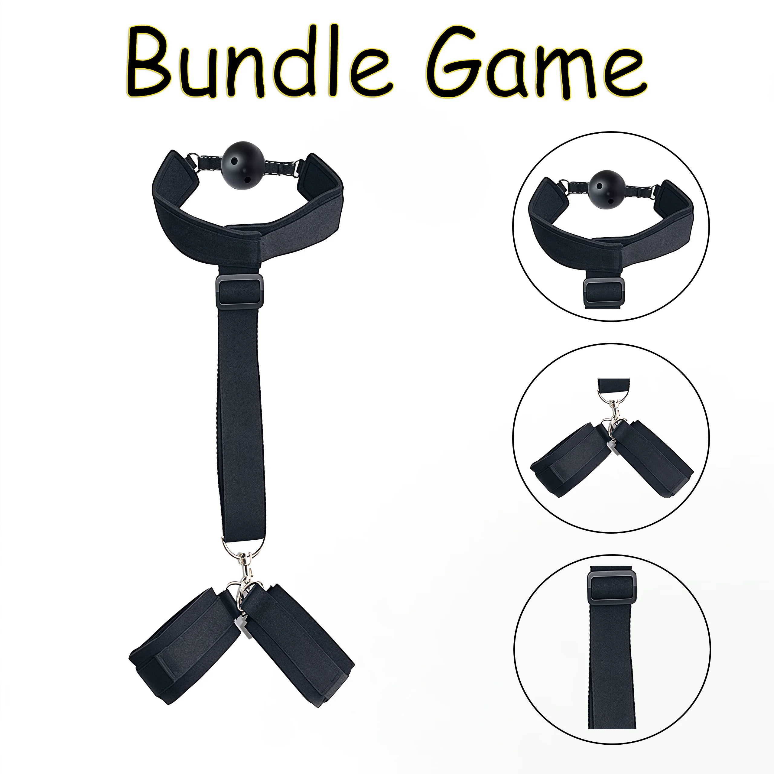 BDSM Bondage Mouth Ball Restraints Handcuff for Woman Handcuffs Fetish Bondage Restraints Adult Games Erotic Sex Toys for Couple