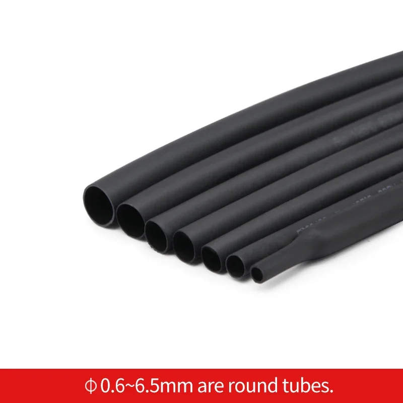 Heat Shrink Tube 1/3/5/20/40M 2:1 Heat Shrink Heatshrink Tube Black Diameter 0.6mm ~ 180mm Wire Repair DIY Cable Protecctor Tubing Sleeving Wrap heat shrink tubing heat shrink tube cable wire protector heat shrink tube kit heat shrink cable sleeve