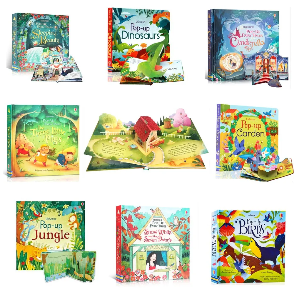 

Usborne Pop Up 3D Flap Picture English Books for Kids Fairy Tales Reading Book In English Montessori Learning Toys Children Gift