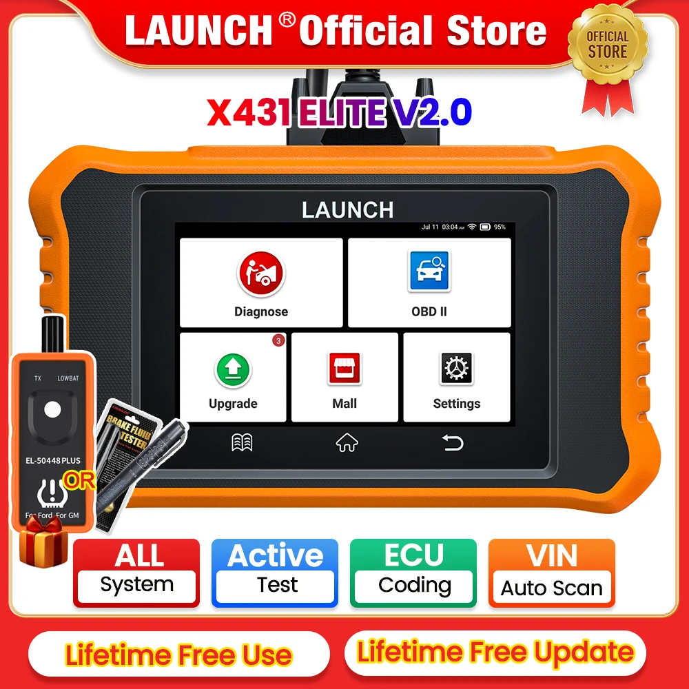 2025LAUNCH X431Elite 2.0 for Benz診断ツール Amazon.co.jp: LAUNCH X431Elite 2.0 Pro OBD2 自動車診断機、車