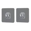 1 Pair Transparent Hanging Shelf Hooks Wall Storage Rack Fixing Patch Strong Self-Adhesive Snap For Kitchen Bathroom Gadgets 2