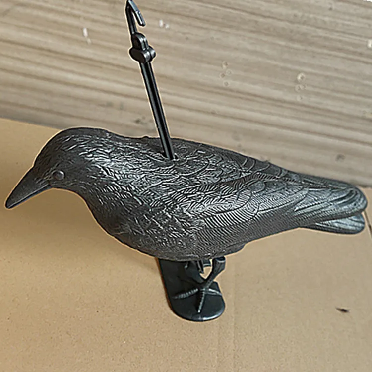 Decoracion Jardin ExteriorSimulation Black Crow Raven Bird Repellent Pest Control Pigeon Repellent Garden Decoration Outdoor