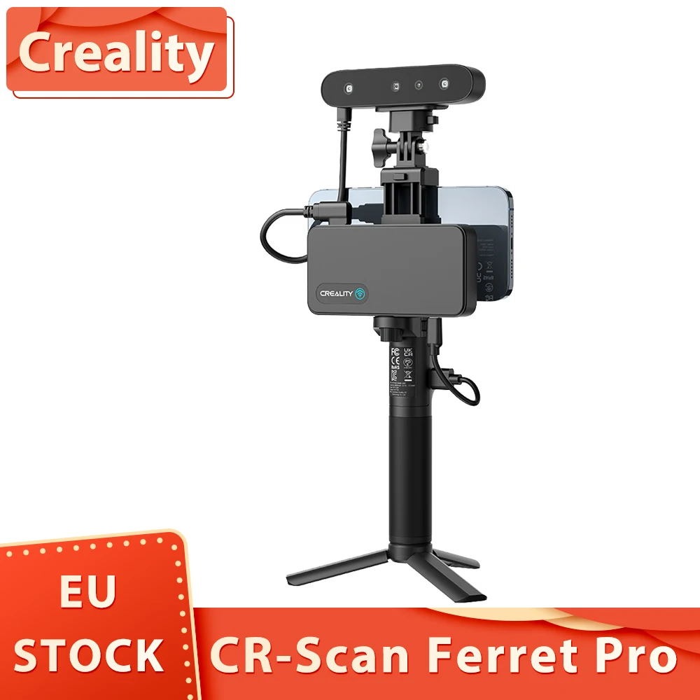Creality Cr-Scan Furetto Pro Scanner 3D Fino A 30 Fps Velocità Di Scansione 0.1Mm Precisione 150-700Mm Distanza Di Lavoro Connessione Wireless