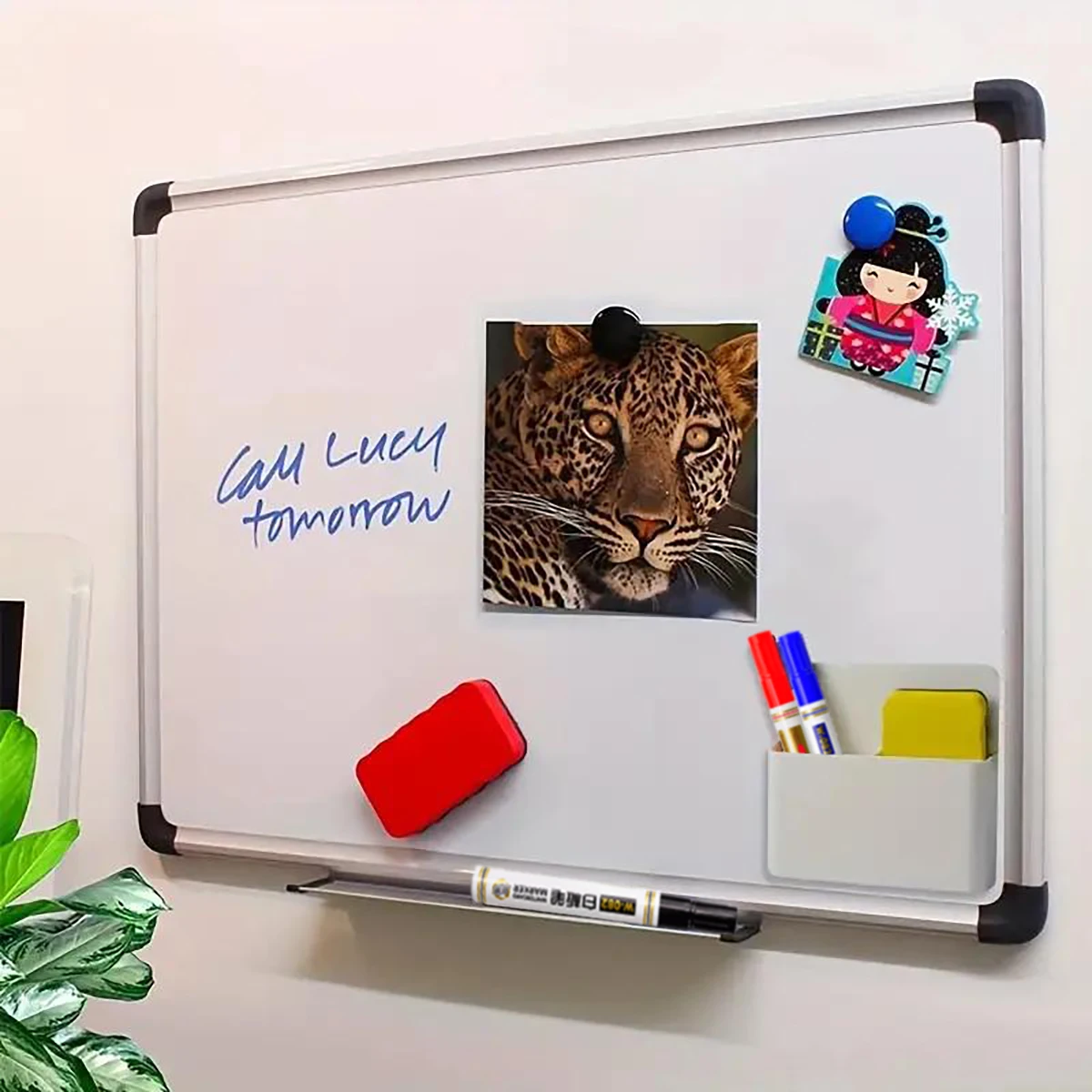 WQN-3PCS Erasable Whiteboard Marker Office Marker Dry Erase Black Blue Red Ink Office Supplies And School Art