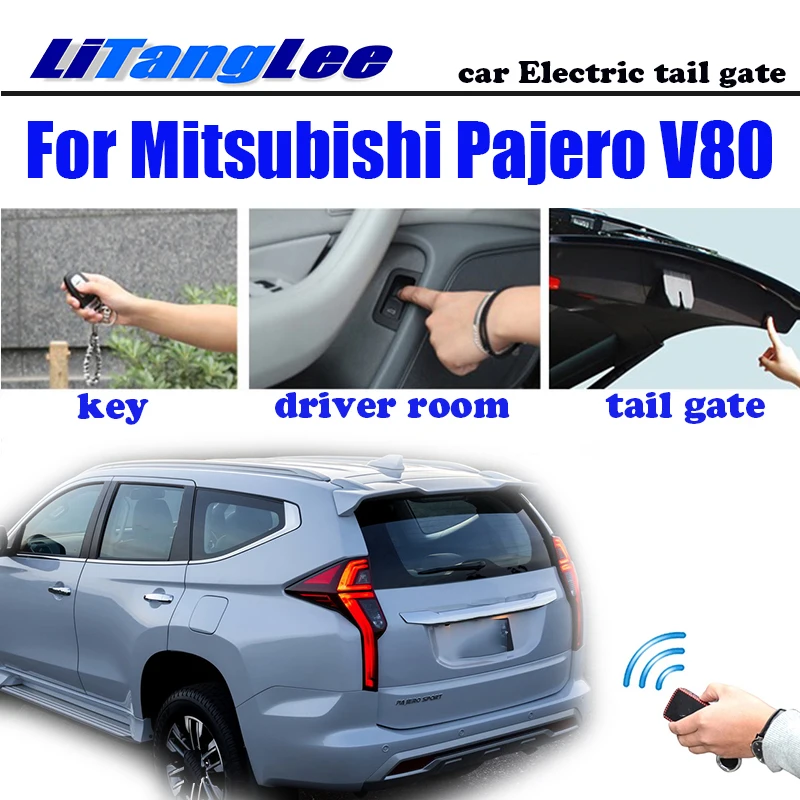 

For Mitsubishi Pajero V80 2006~2023 LiTangLee Car Electric Tail Gate Lift Tailgate Assist System Remote Control Trunk Lid
