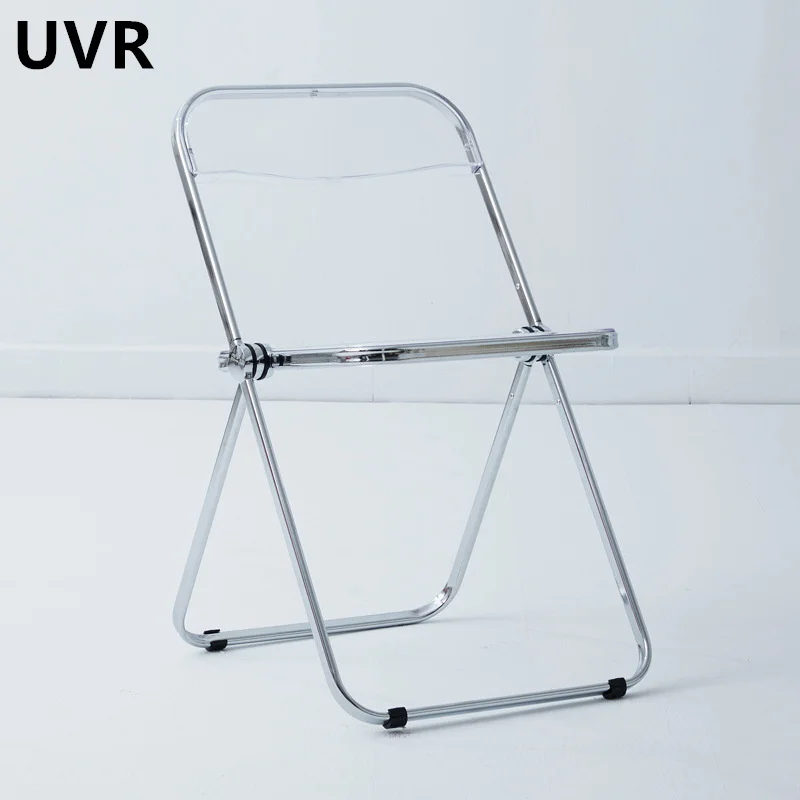 

UVR High Quality Restaurant Chair Transparent Plastic Back Chair Home Office Negotiation Chair Comfortable Dining Chairs