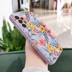 Vibrant Floral Design Protective Smartphone Case - Samsung A52S(A52)5G (Light Purple 2)