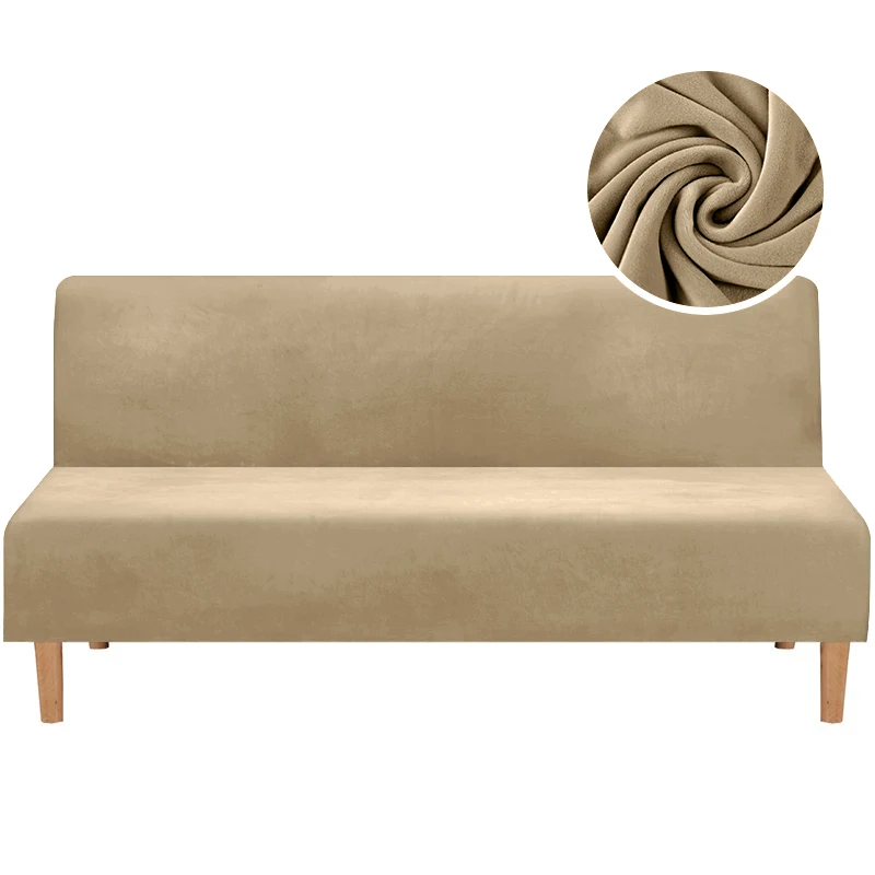 ArmlessSofaBedCoverVelvetSofaCoverSlipcoversStretchProtector