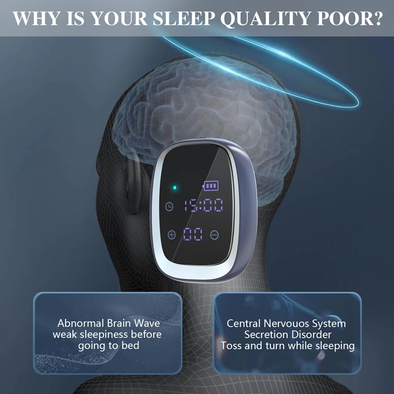KTS Sleep Aid Device CES Stimulation Therapy 600mAh Hand-held Anxiety Depression Fast Sleep Instrument Sleeper Therapy Insomnia 3