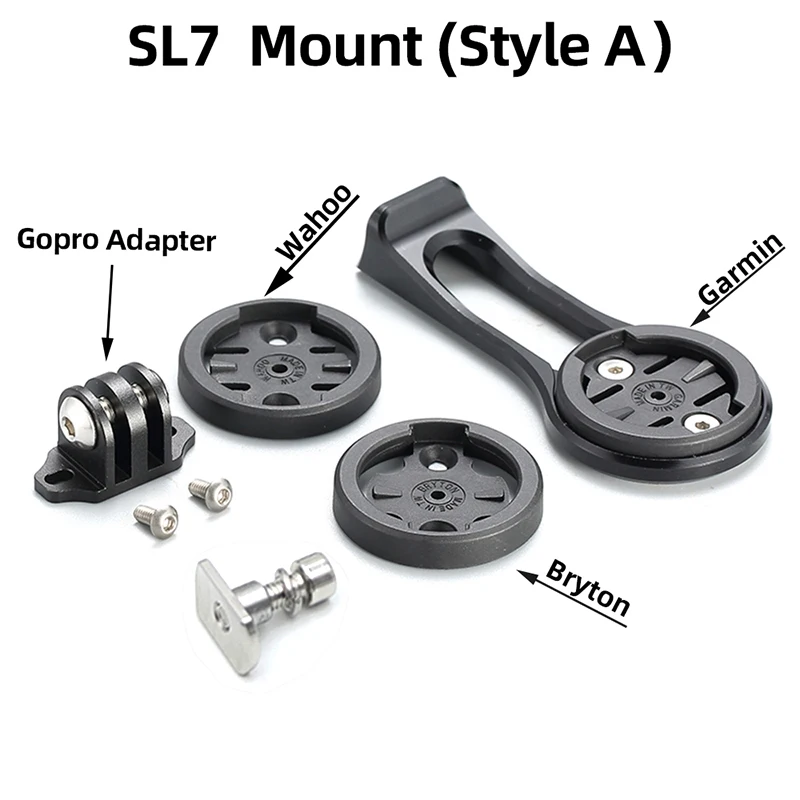 Out Front Bike Mount for Garmin Wahoo Bryton Gopro Combo Mount for