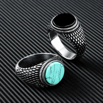Anello in acciaio inossidabile 316L Pietre preziose semplici Anelli da uomo alla moda Strass elegante per gioielli fidanzato maschile Regalo classico all'ingrosso
