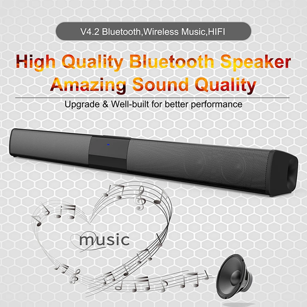 US $29.75 - 36.74 40W Home Theater Bluetooth Speaker Wireless Subwoofer Boombox Infrared Remote Control TV Soundbar Stereo Echo Wall Music Center