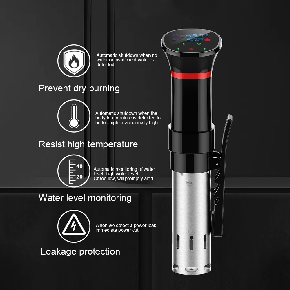 Sous Vide Machine Immersion Circulator 1100 Watts LCD Digital Display Accurate Temperature Waterproof Sous Vide Precision Cooker 5