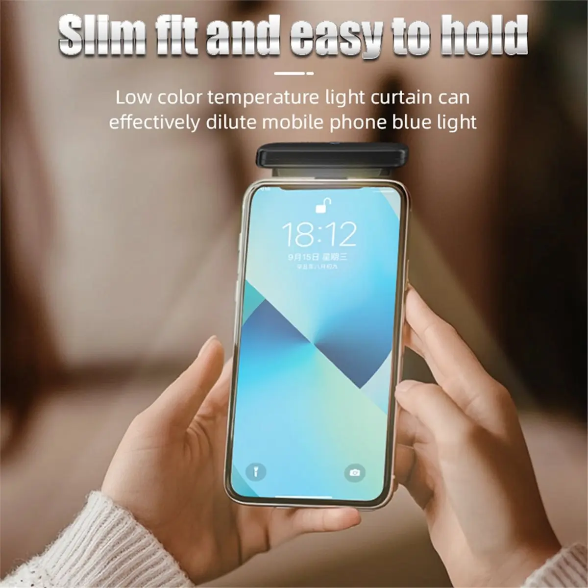 A10R 휴대용 자석식 휴대폰 야간 독서 눈 보호 램프 접이식 휴대폰 플래시 라이트