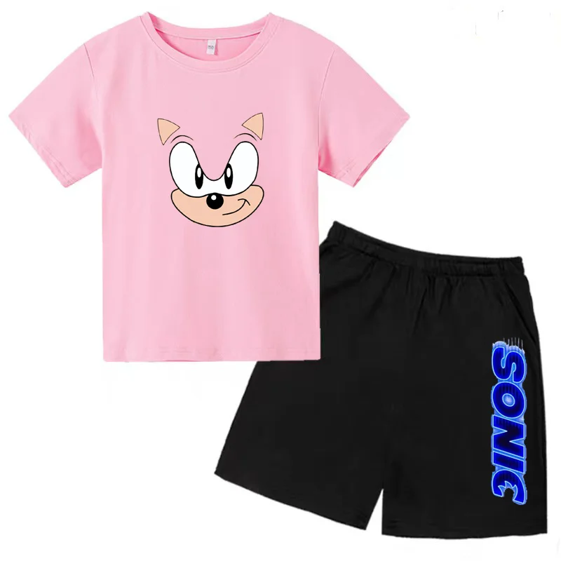 Kids T-shirt Shorts Clothing Set For 3-12yrs 2P