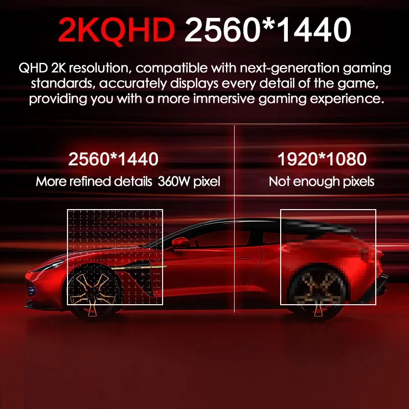 15.6 인치 2K 144hz 터치스크린 휴대용 모니터, 2560*1440 HDR 100% sRGB 프리싱크, 1ms IPS 스크린, 숨겨진 스탠드 게이밍 디스플레이