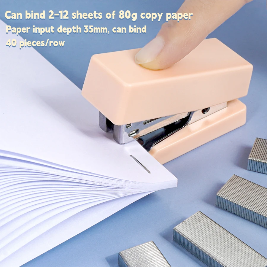 Mini multifunctional Stapler Set Comes with 1,000 Staples for Students to Bind Test Papers Stationery School Office Supplies