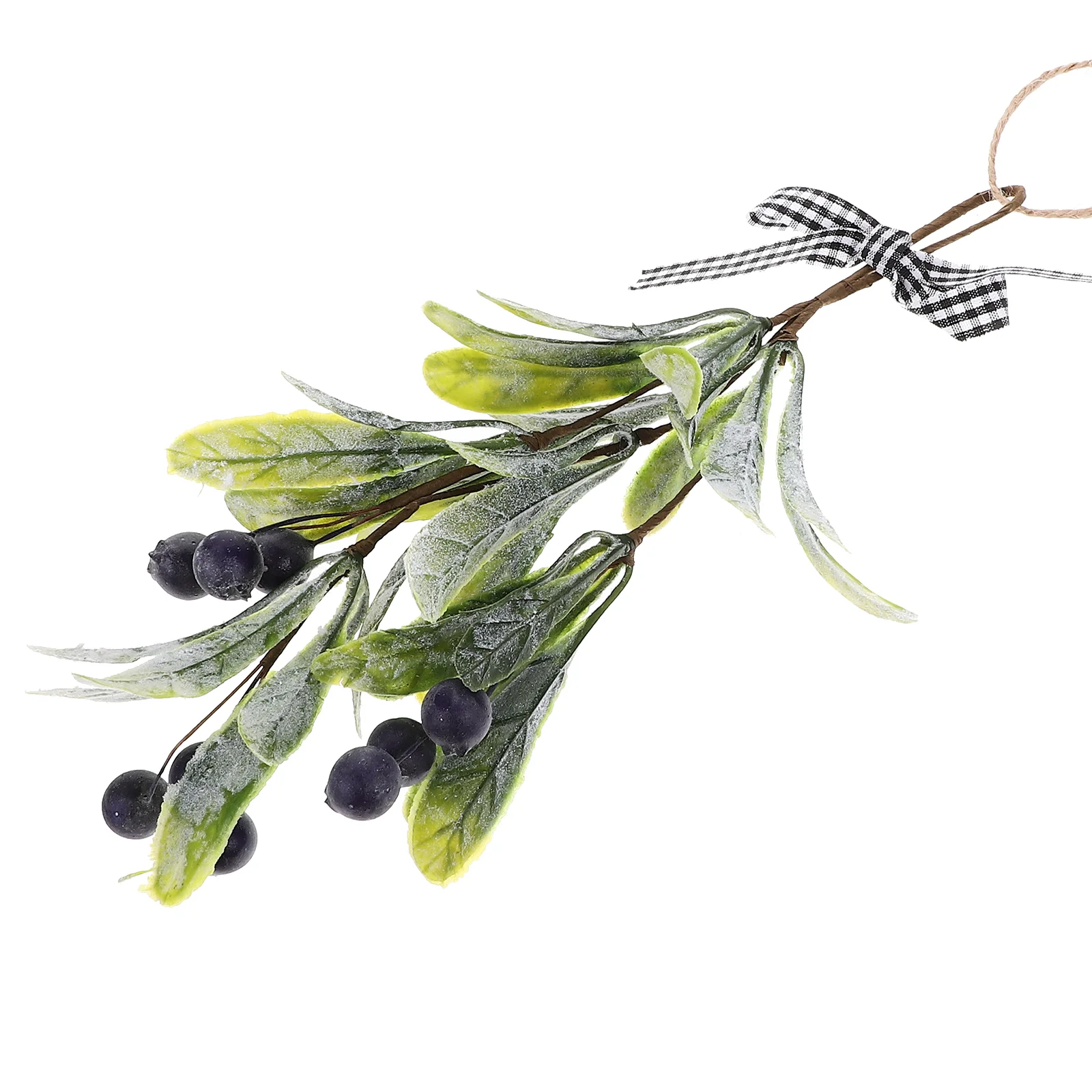 

Artificial Mistletoe Branch Berries Fake Red White Decorative Flower Bouquet Holiday Home Christmas Party Hanging Decoration