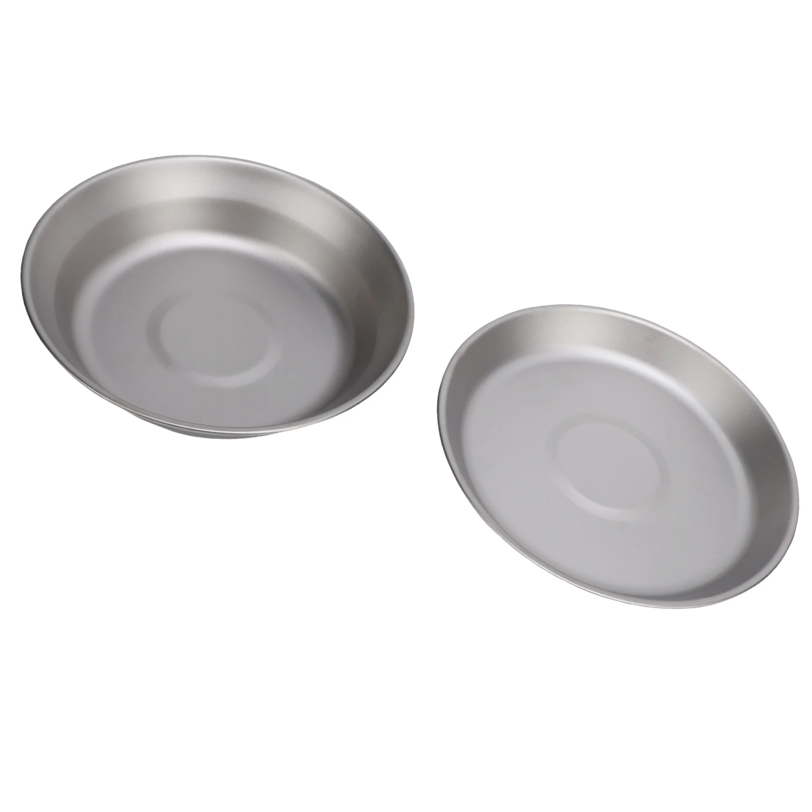 Ti Camping Plate 500ml and 300ml Ti Dish Cookware Outdoor Backpacking Plate for Outdoor Camping Hiking Ti Camping Plate