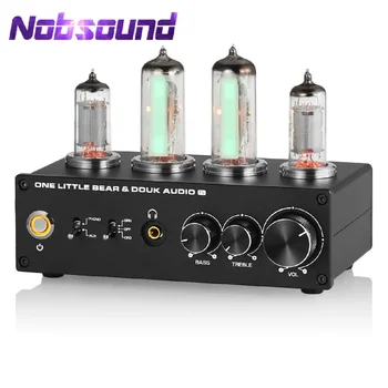 Nobsound T9 Mini 6E2 MM/MC Phono Stage Turntable Preamp HiFi Stereo Audio Vacuum Tube Preamplifier Dekstop Headphone Amp 1