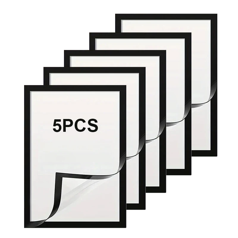 Set of Soft Rubber Magnet Poster Frames for A4 Canvas and Advertising Display (8x12 Inch)