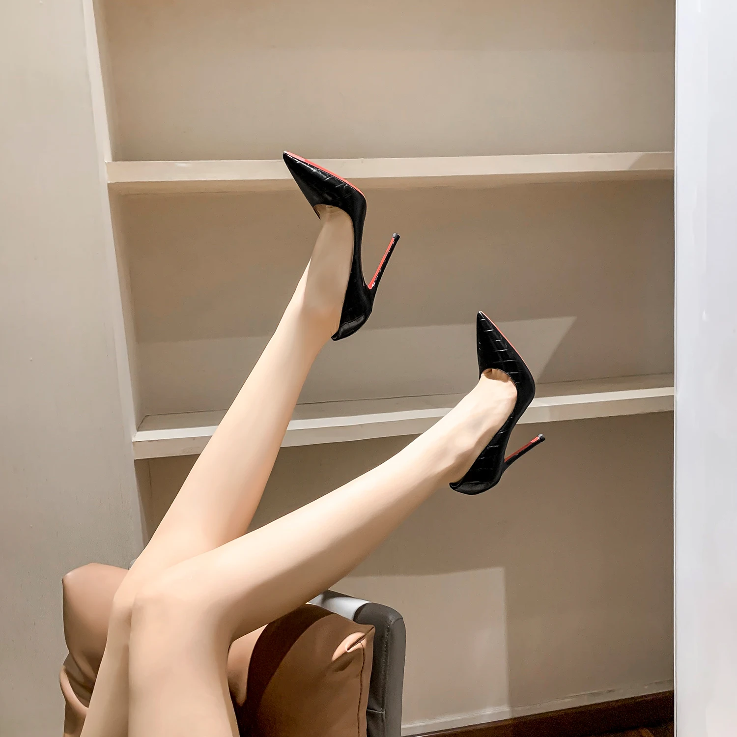 Fast Shipping】M6 Women's High Heels Shoes Kasut Wanita block Heel | Lazada